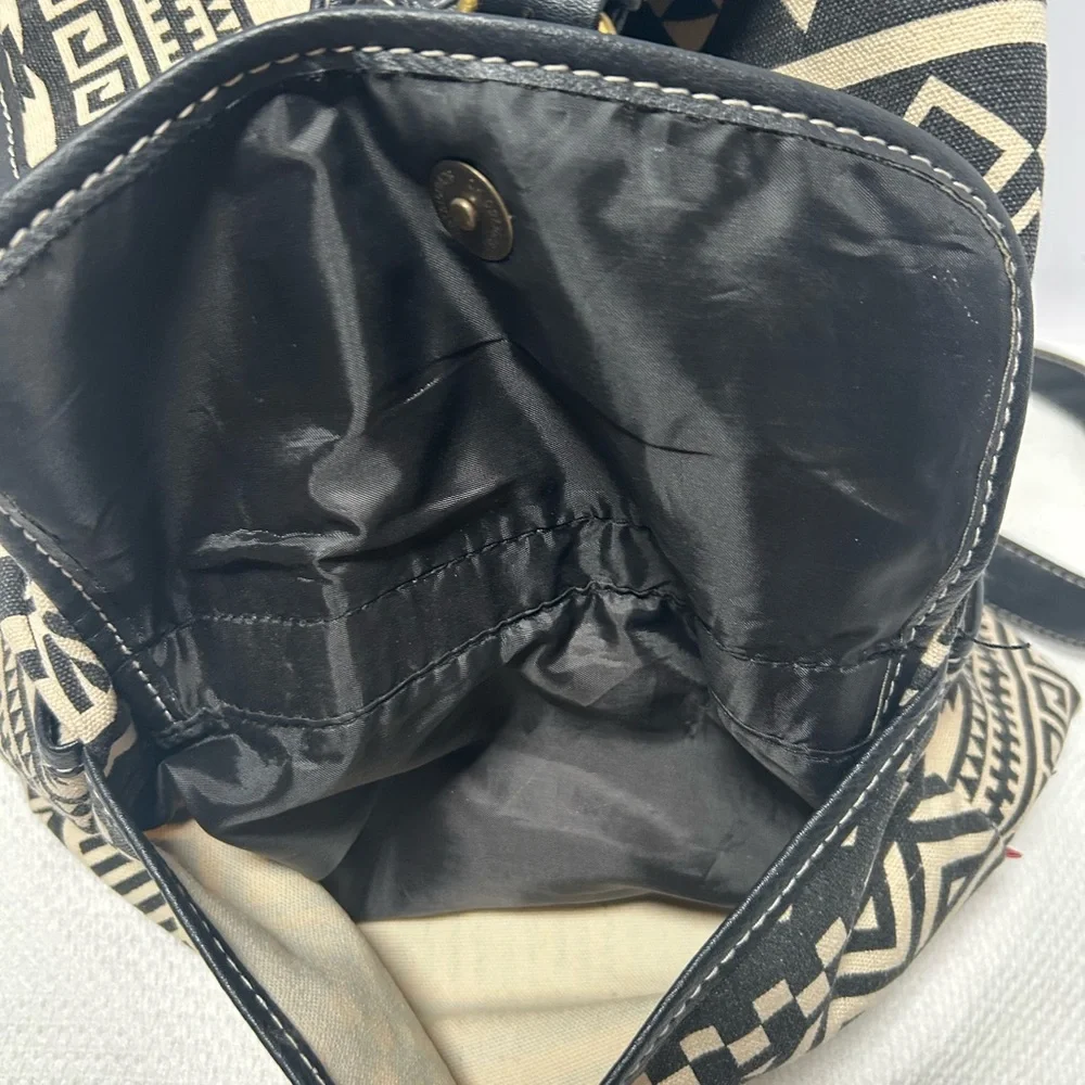 UNIONBAY Black and Cream Patterned Backpack